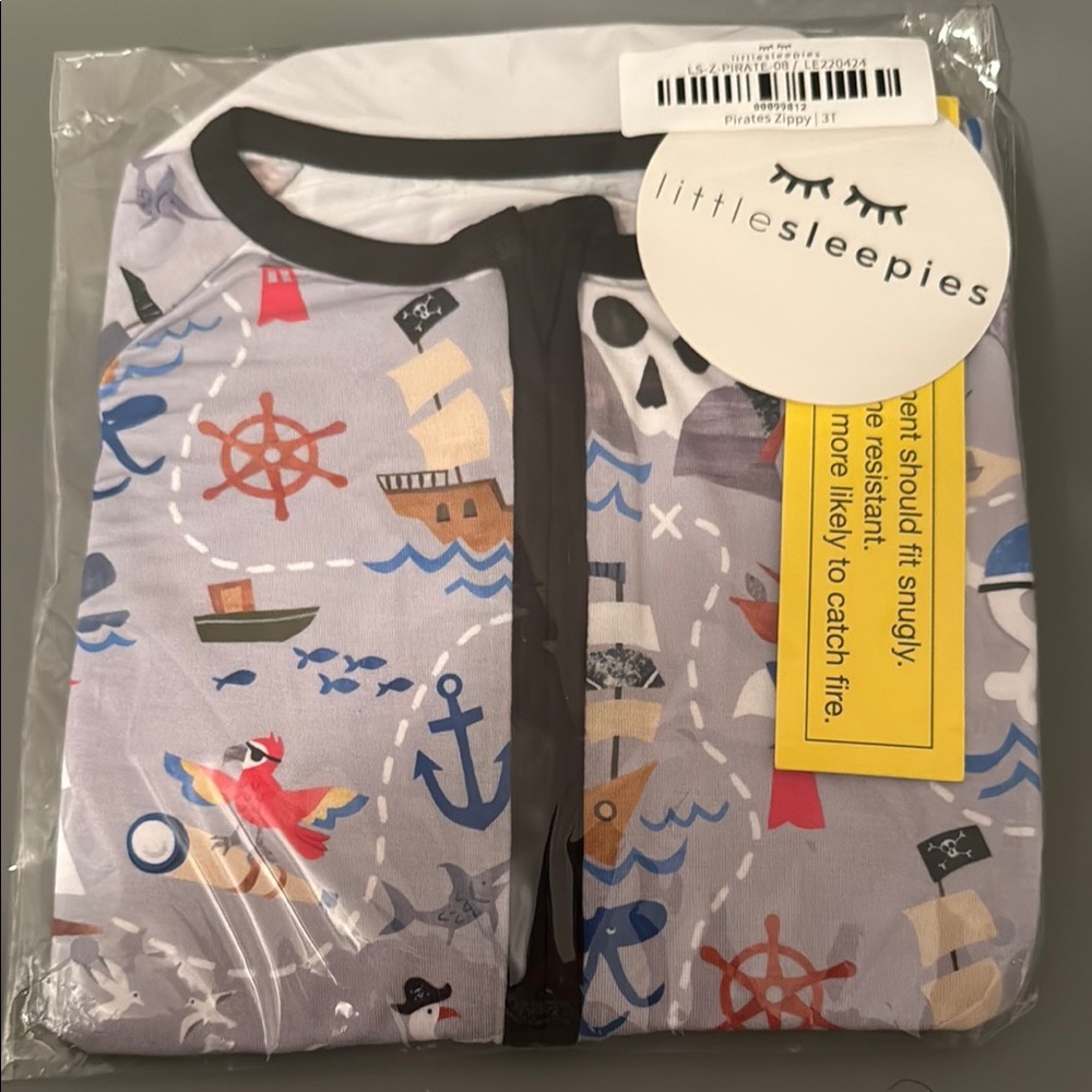 Little Sleepies Pirate Zippy size 3T